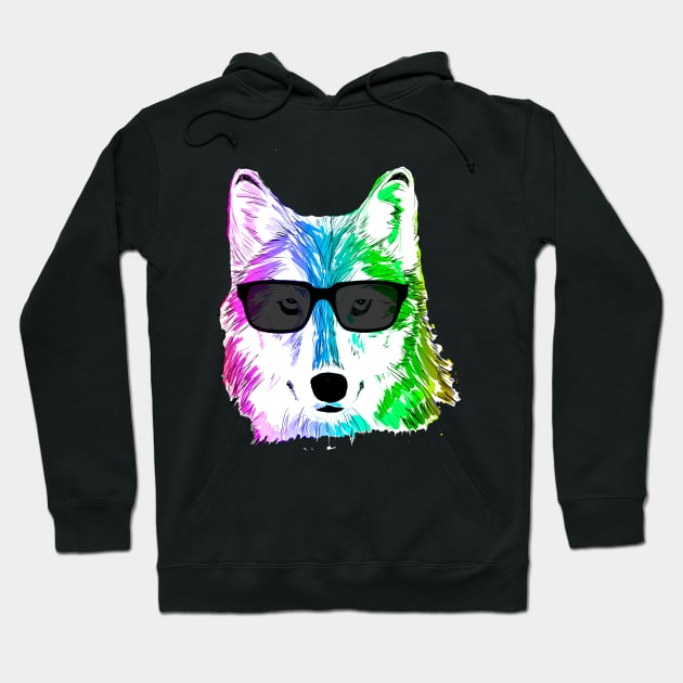 Rainbow wolf hoodie clearance
